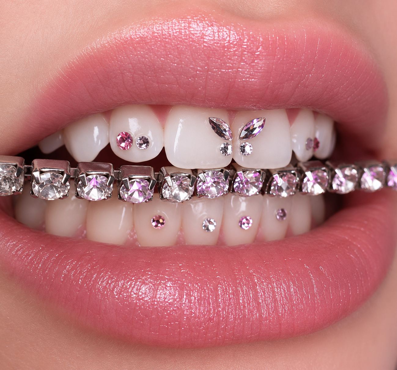 Whitening and tooth gem work at Medusa Studio